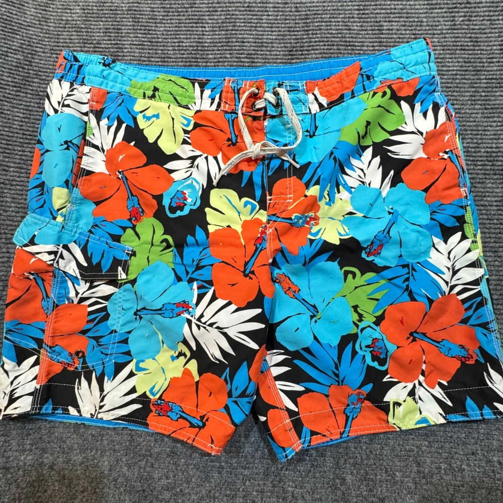 Lanesboro Swim Trunks Men's XXL Multicolor Floral Tropical Board Shorts